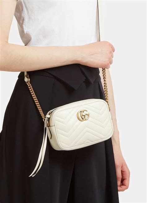 gucci marmont white mini|gucci marmont small shoulder bag.